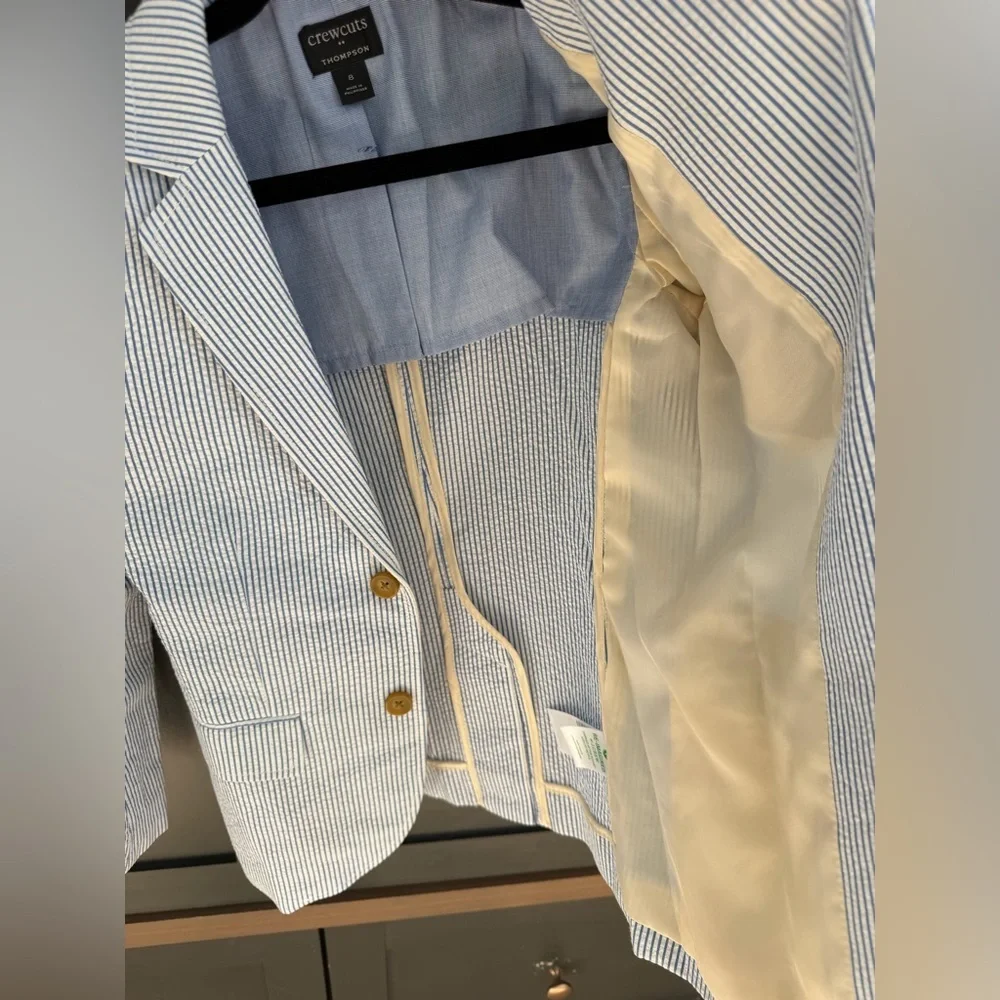 J. Crew | Crewcuts | Thompson Seersucker Light Blue Blazer | 10